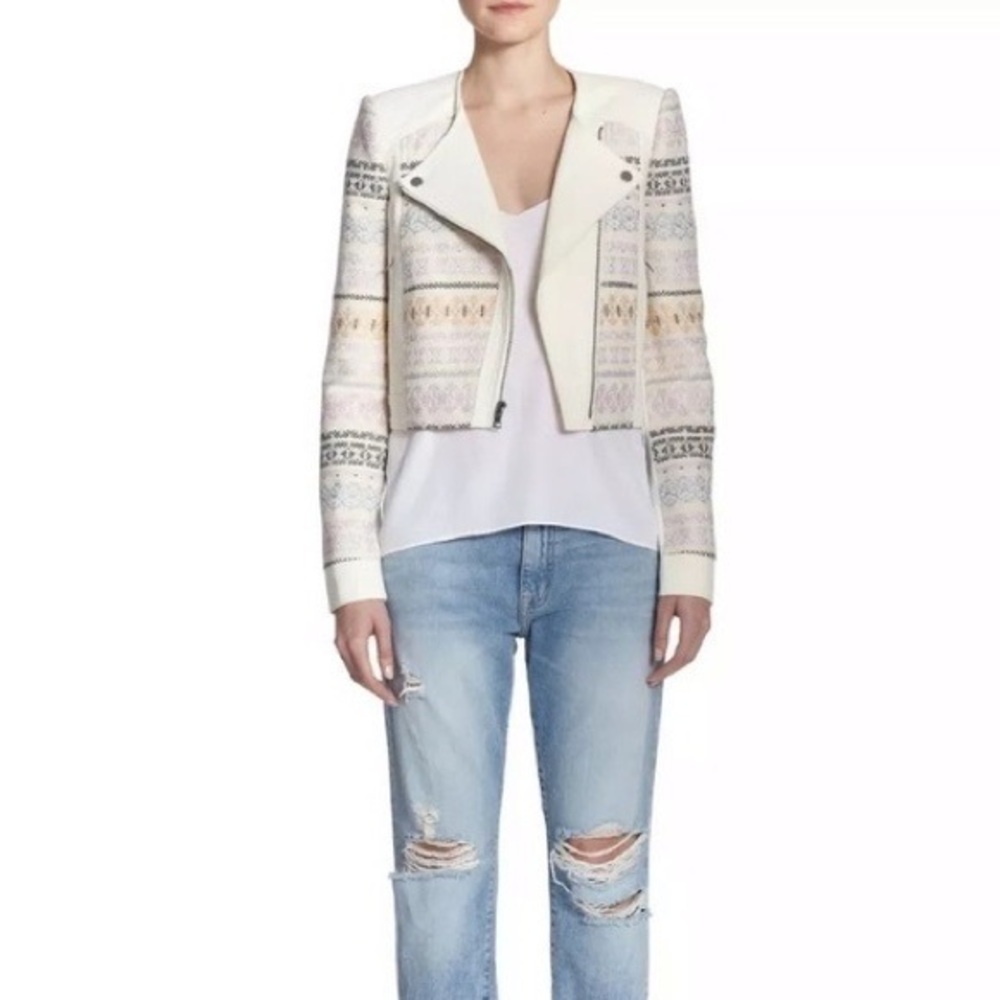BCBG Max Azria Cody Multi Color Crop Blazer Size XXS